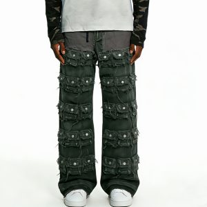 Multi-Snap Pocket Tactical Jeans