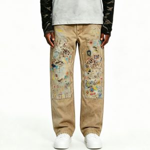 Heavily Distressed Artisan Sand Denim