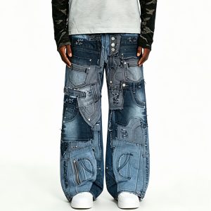 Frankenstein Patchwork Multi-Denim
