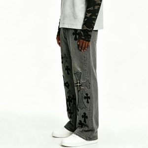 Cross Patch Gothic Streetwear Jeans