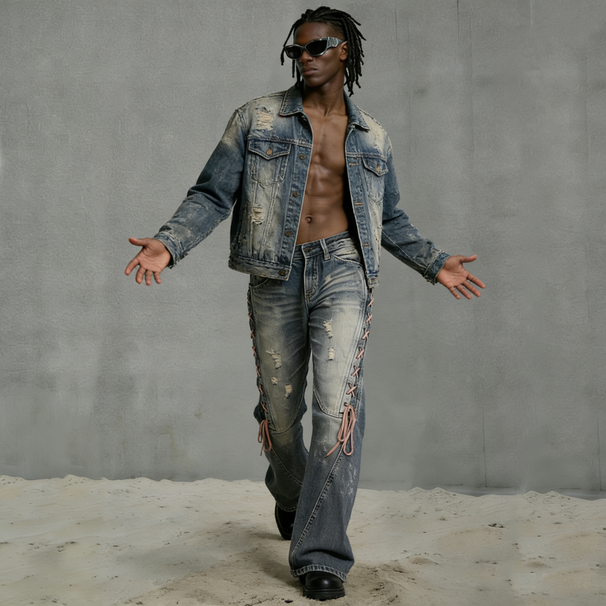 Premium Custom Men's Jeans - Style 1 (6) - Image 2