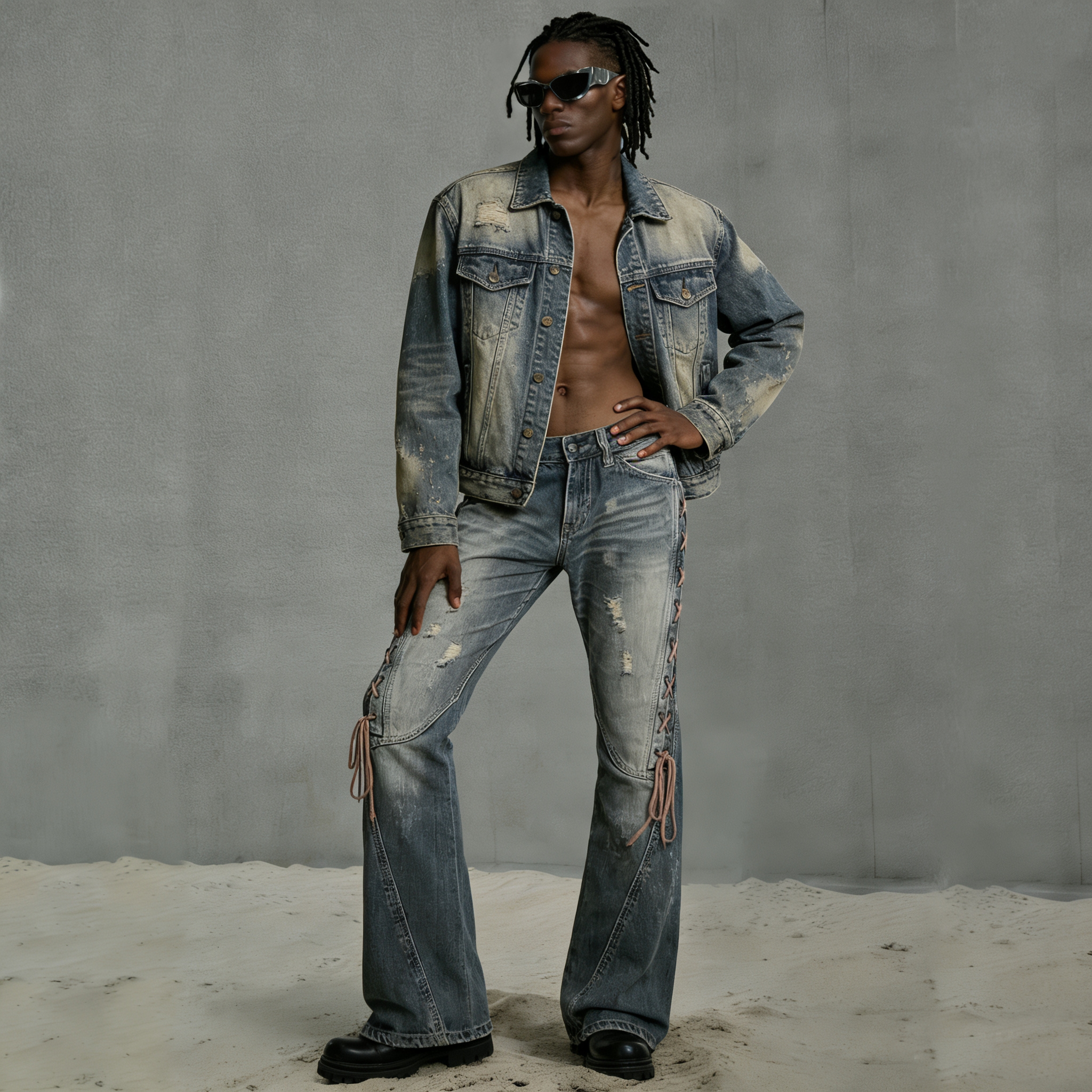 Premium Custom Men's Jeans - Style 1 (6) - Image 3