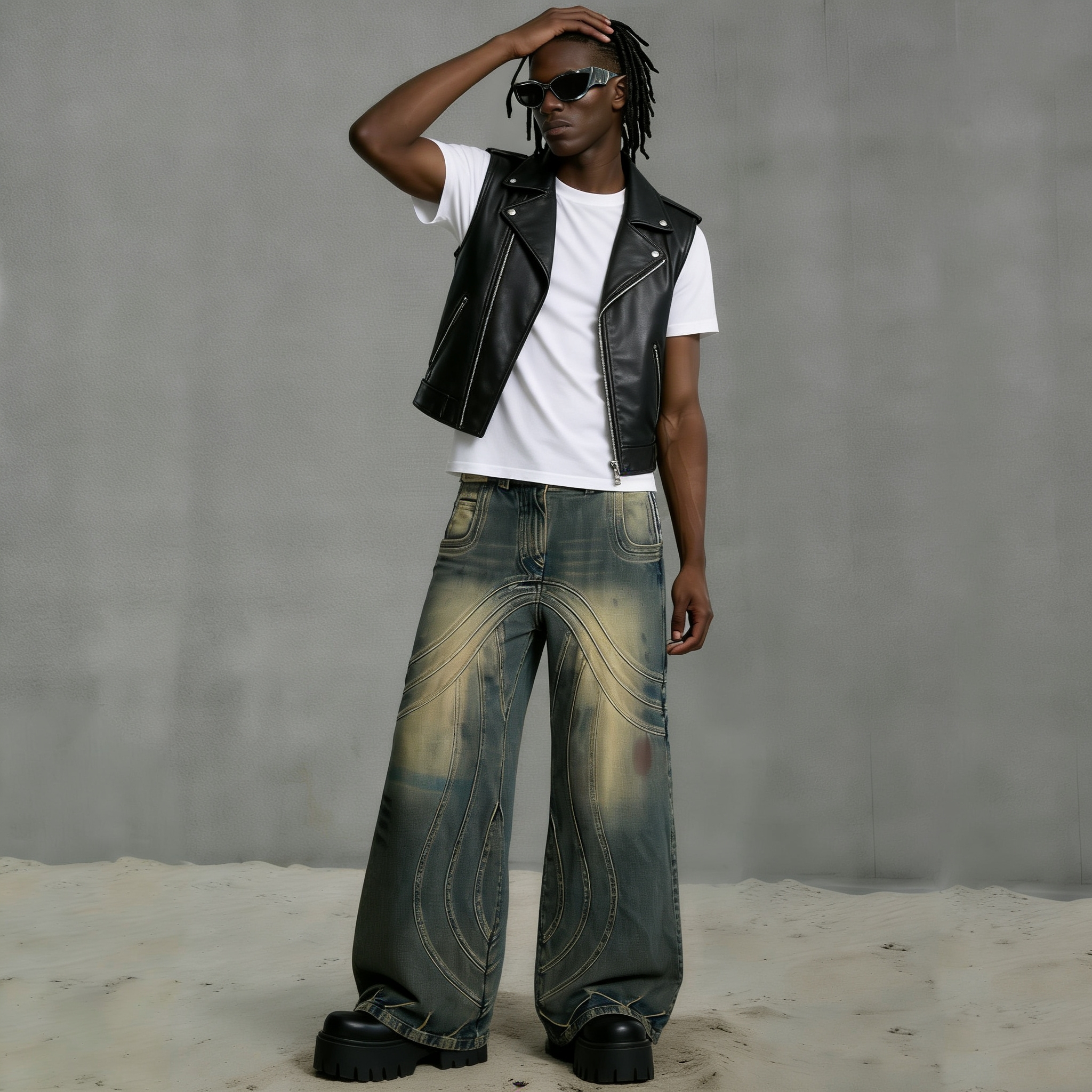 Premium Custom Men's Jeans - Style 1 (65) - Image 2