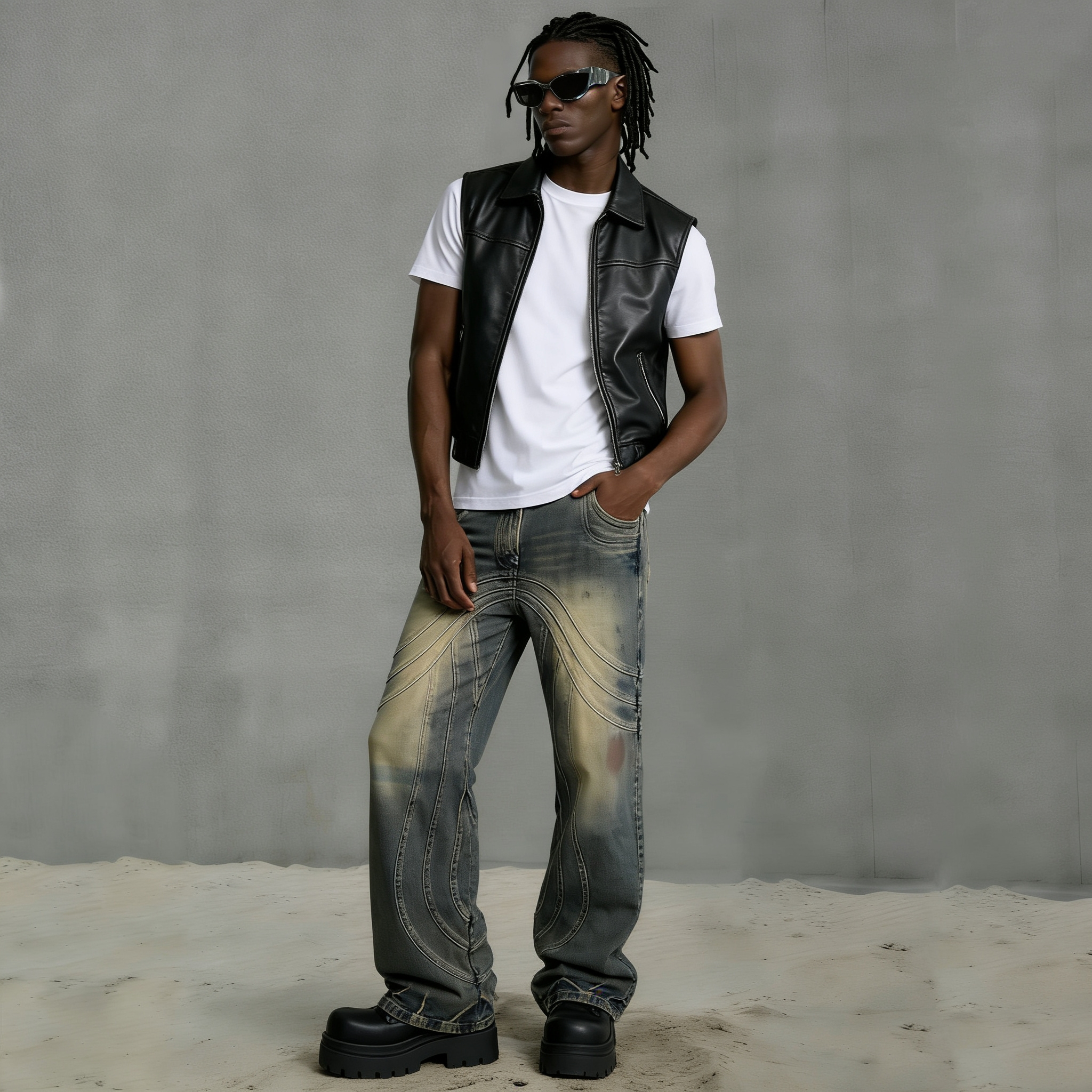 Premium Custom Men's Jeans - Style 1 (65) - Image 3