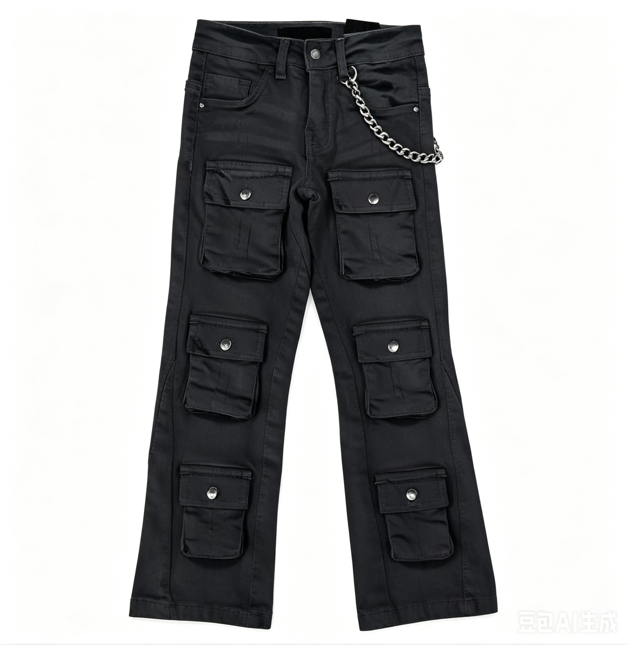 Boys' & Girls' Black Cargo Jeans OEM | Y2K Streetwear