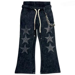 Kids' Black Acid Wash Flare Jeans – Y2K Rockstar OEM