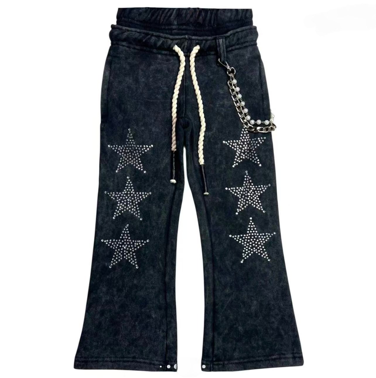 Kids' Black Acid Wash Flare Jeans – Y2K Rockstar OEM