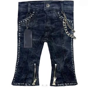 Boys' Studded Denim Shorts OEM | Rock Style Summer