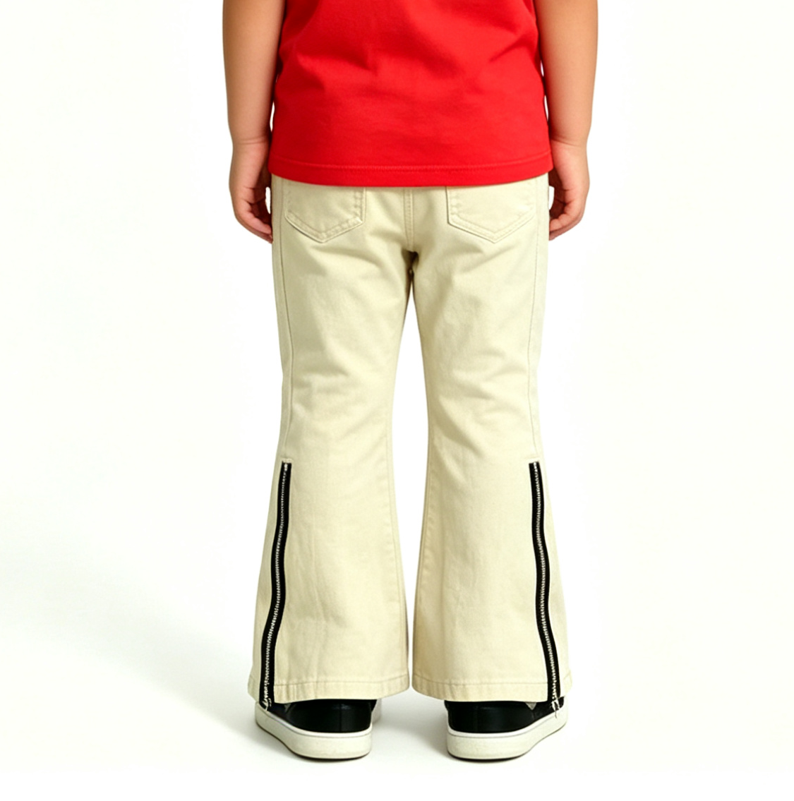 Boys' & Girls' Zipper Flare Jeans OEM | Retro Bell-Bottom - Image 3