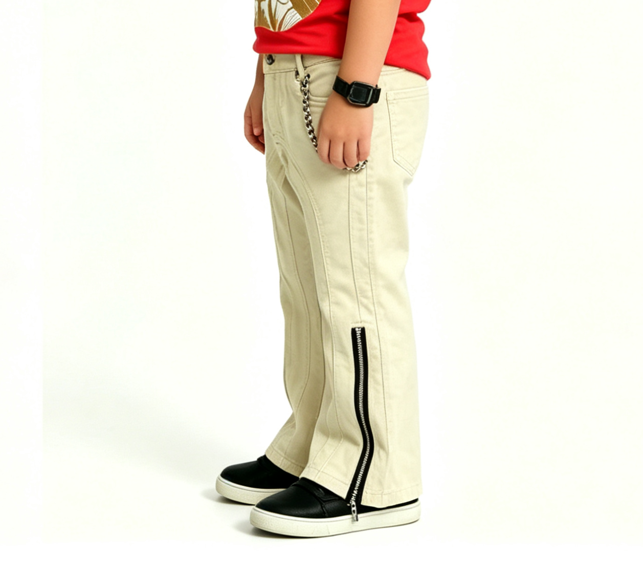 Boys' & Girls' Zipper Flare Jeans OEM | Retro Bell-Bottom - Image 4