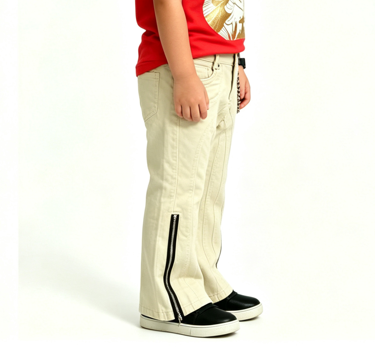 Boys' & Girls' Zipper Flare Jeans OEM | Retro Bell-Bottom - Image 5