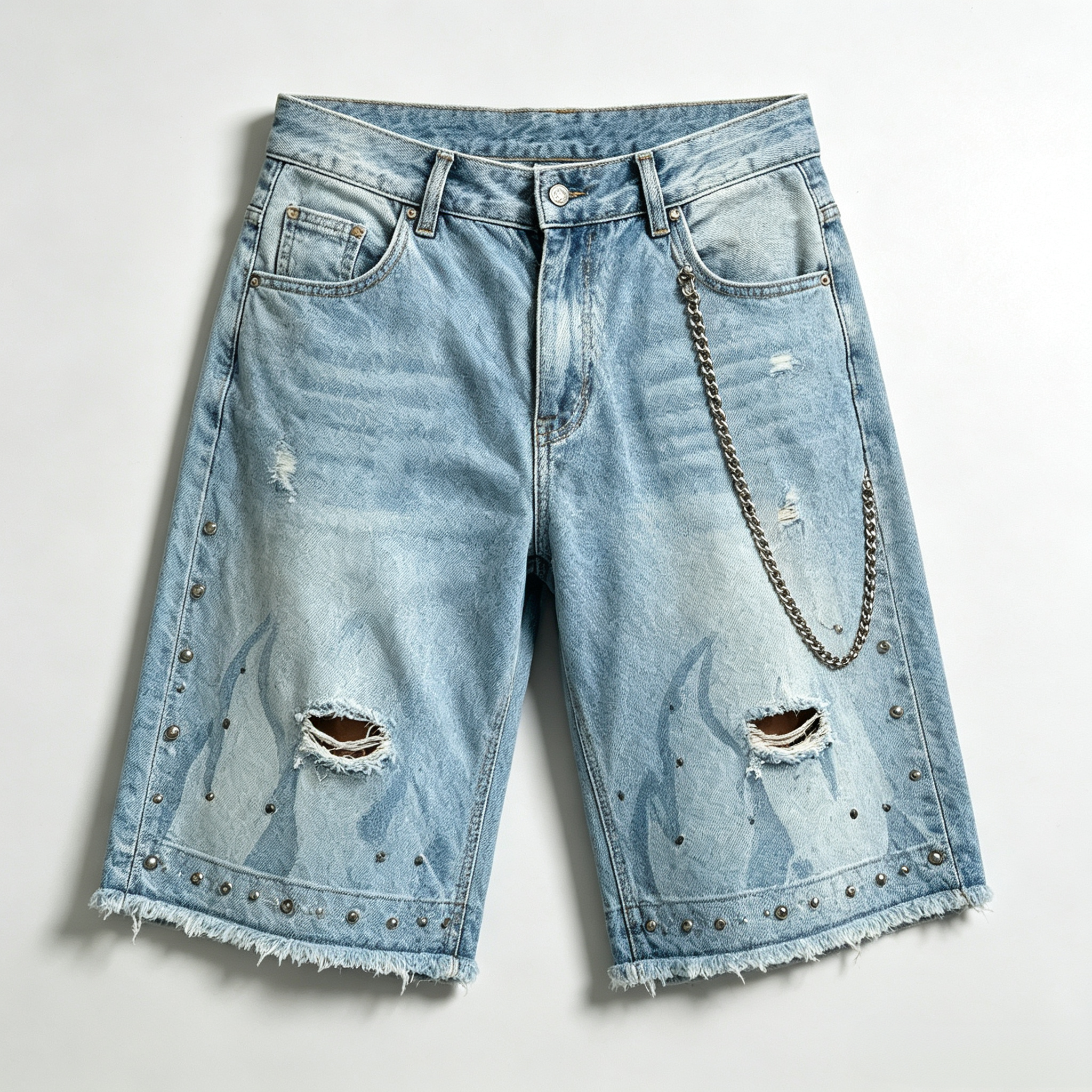 Men's High Street Ripped Denim Shorts | Streetwear