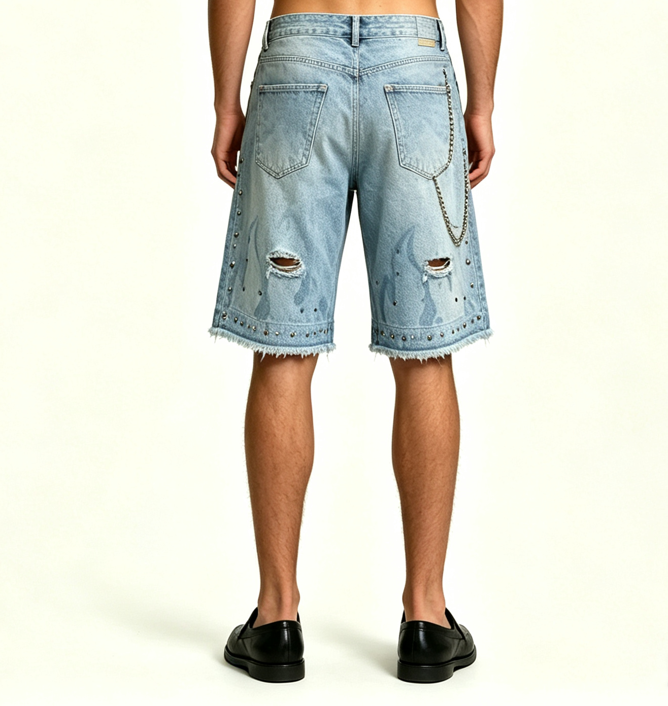 Men's High Street Ripped Denim Shorts | Streetwear - Image 3