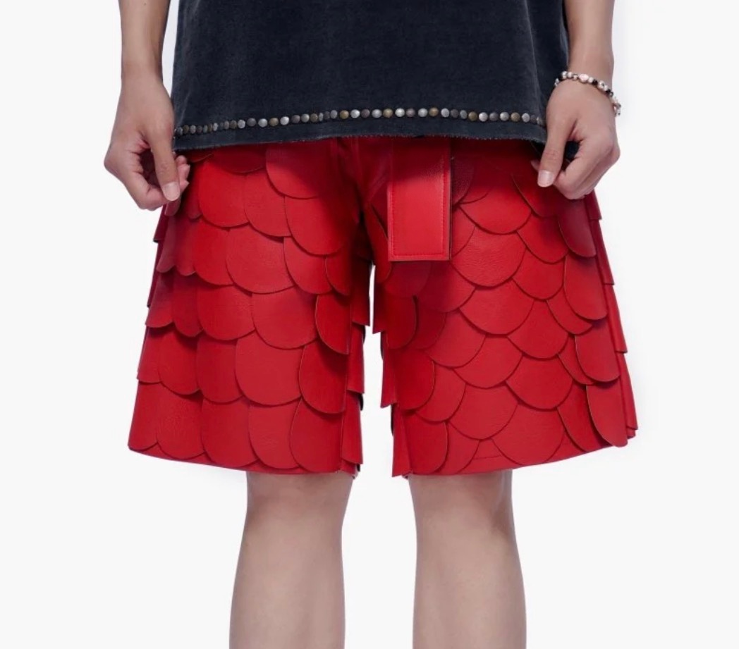 Men's Dragon Scale Armor Shorts | Cyberpunk Streetwear