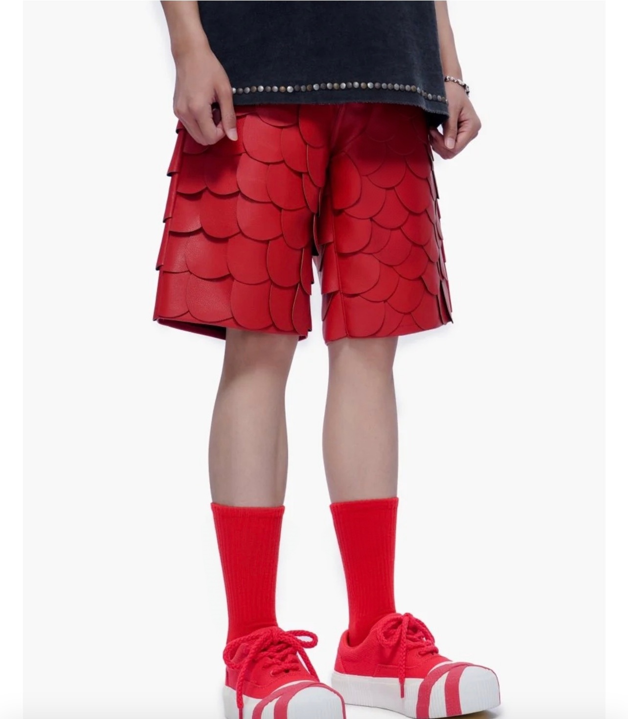 Men's Dragon Scale Armor Shorts | Cyberpunk Streetwear - Image 2
